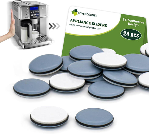Appliance Sliders for Kitchen Appliances, Kitchen Appliance Sliders for Counter, Self Adhesive Small Appliance Slider - 3/4'' 24PCS Blue...