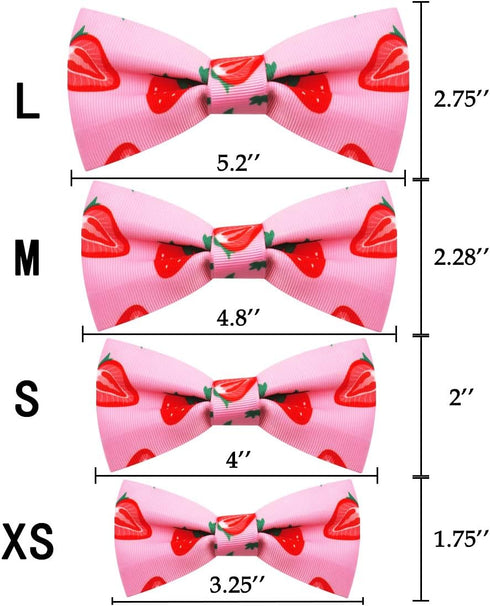 azuza Dog Collar Bow tie, Lovely Pink Dog Collars with Bowtie for Small Dogs...
