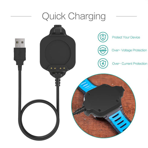 TUSITA Charger Compatible with Garmin Forerunner 920XT Smartwatch - USB Charging Cable Clip Cradle 100cm - Fitness Tracker Accessories...