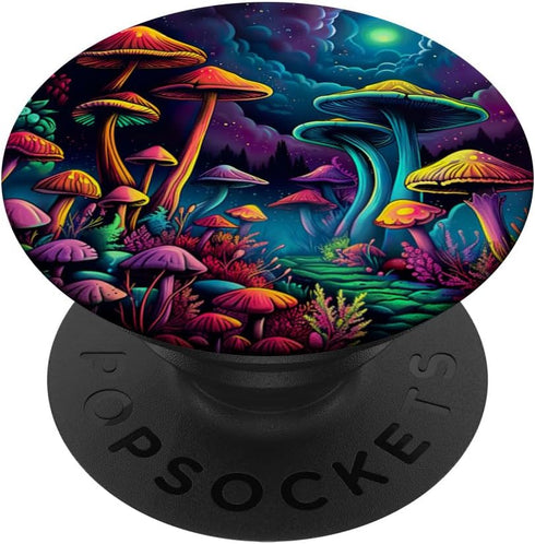 Mushroom Colorful Aesthetic Mushrooms PopSockets Standard PopGrip...