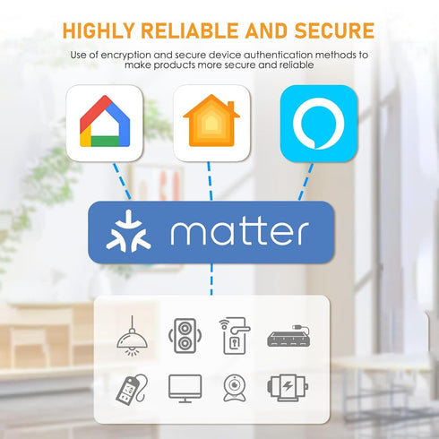 Matter Smart Switch 16A Mini DIY WiFi Light Switch Relay Module, Compatible with HomeKit, Alexa, Google Home, SmartThings with Remote Control & Ti...