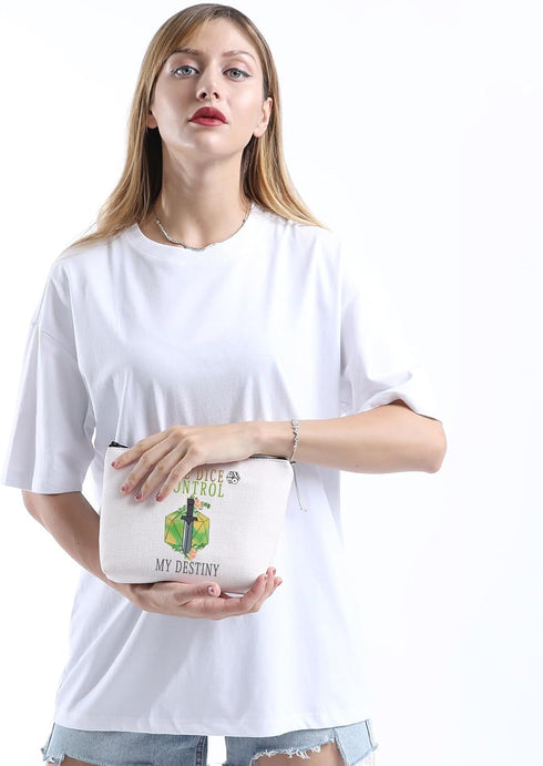 D-Ungeon Master Makeup Bag D20 Dice Cosmetic Bag DandD Dice Gift Dm Gift Role Playing Game Gift Cosmetic Bag (40.MY DESTINY)...