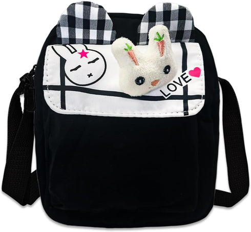 Crossbody Bag Sling Purse for Women, Canvas Cartoon Multi Position Small Crossbody Bag with Adjustable Strap...