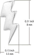 Boma Jewelry Sterling Silver Lightning Bolt Stud Earrings...