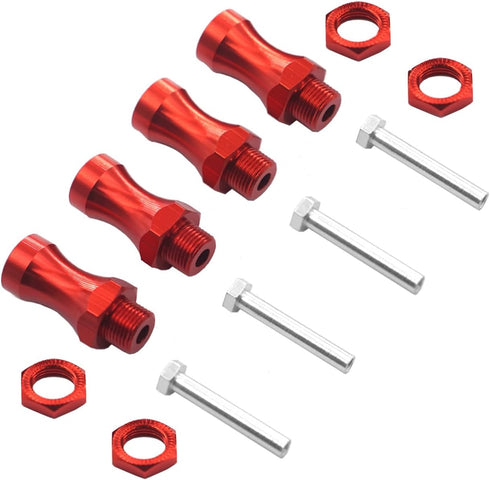 4Pcs ShareGoo Aluminum 12mm to 17mm Wheel Extension Hex Drive Hub Adapter Widener 30mm Offset Compatible with Tamiya Axial RC4WD Traxxas 1/10 Off-...
