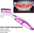 Portable Safe Denture Brush Double Plastic False Teeth Brush...