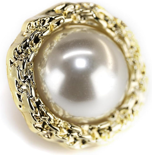 Swirl Flower Shape Faux Pearl Sewing Shank Buttons 20 Pcs - 20mm, 3/4"...