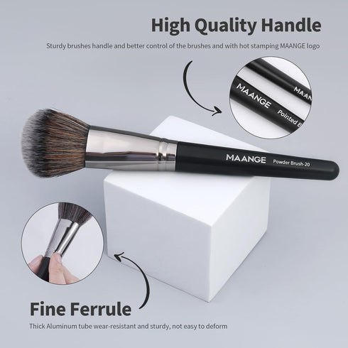 MAANGE Makeup Brushes 29 Pcs Makeup Kit, Premium Synthetic Foundation Powder Concealers Eye shadows Blush Brush Make up Brushes Set (Black, 29 Pie...