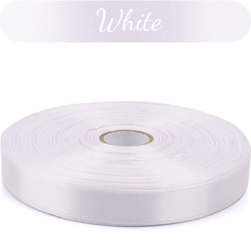 1/2 inch, White Ribbon for Gift Wrapping 50 Yards Perfect Wedding Party Wreath Sewing DIY Hair Accessories Decoration Floral Hair Balloons Other P...