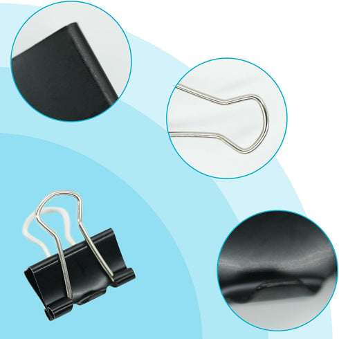 64Pcs Mini Binder Clips, 0.5 inch(13mm), Paper Clamps Micro Size for Office Supplies, Black...