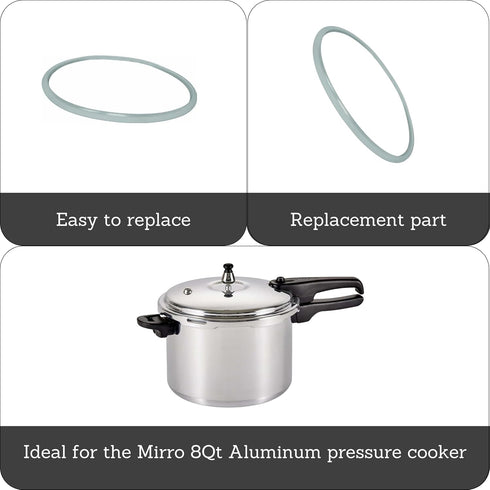 Mirro 92508 Pressure Cooker Gasket for Model 92180 and 92180A, 8-Quart, White...