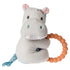 Mary Meyer Soft Baby Rattle with Soothing Teether Ring, 6-Inches, Jewel Hippo...