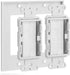 2 Gang Brush Wall Plate White Double Gang 2 outlet Cable Management for TV Cables Coax, HDMI, Ethernet Cables, Speaker Wires, low voltage Universa...