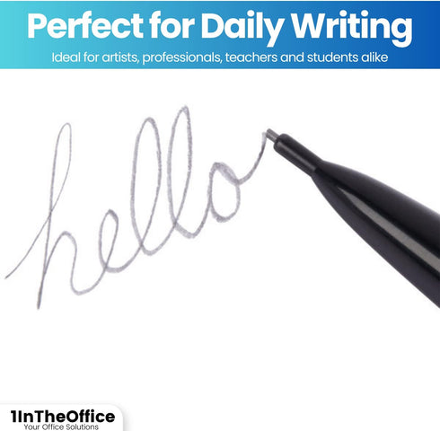 1InTheOffice Mechanical Pencil 0.7 mm, 2, HB Lead, Black Lead, Smoke Barrel (48 Pack)...
