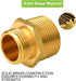 3/4" GHT Male x 1" NPT Male Garden Hose Adapters, Brass Garden Hose Repair Fittings, Water Hose Connector (2 Pack Brass)...
