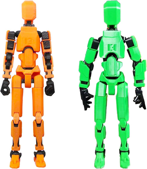 ONEST 2 Pieces T13 Action Figure 3D Printed Robot Action Figures Multi-Jointed Movable Robot Toys Articulated Robot Dummy Action Figures for Game ...