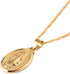 24K Gold Plated Catholic Christian Jewelry Mother Cameo Design Virgin Mary Pendant Necklace Jewelry...