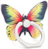 Butterfly Cell Phone Ring Holder Finger Ring Grip Stand 360° Rotation 180° Flip Universal Kickstand Compatible with All Smartphones (Yellow)...