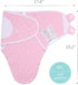 The Peanutshell Swaddle Blankets for Baby Girls, Cheetah & Ditsy Floral, 3 Pack Wrap Set, 2 Sizes (Medium/Large)...