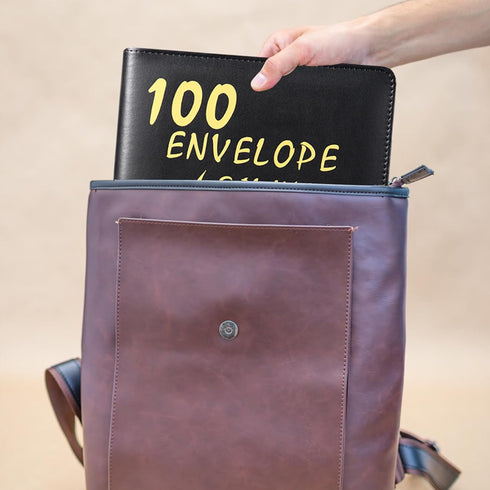 MUQING 100 Envelope Challenge Binder, Money Saving Envelopes for Cash Challenge, Saving $5050 Budget Planner Book, 25 Sheets Silkscreen to Digital...