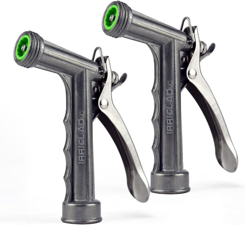 Hose Nozzle 2 Pack, Full Size Pistol Grip Water Nozzle Sprayer with Threaded Front, High Pressure Nozzle, Adjustable Spray Water Flow for Watering...