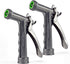 Hose Nozzle 2 Pack, Full Size Pistol Grip Water Nozzle Sprayer with Threaded Front, High Pressure Nozzle, Adjustable Spray Water Flow for Watering...