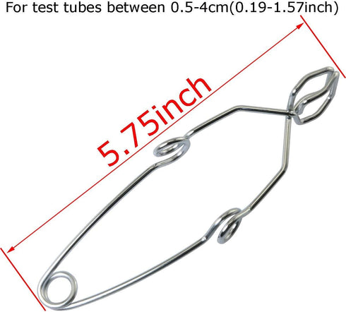 4pcs Steel Wire Test Tube Clamp 145mm Fit for 5-40mm Tube for Laboratory Experiment Testing Holder Tool...