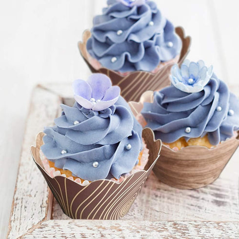 Woodland Cupcake Wrappers,50Pcs Wood Grain Cupcake Wrappers for Rustic Weddings,Wild Animals Baby Shower Decorations,Rustic Woodsy Wedding,Lumberj...