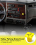 Parking and Air Brake Knobs for Semi Trucks Threaded Fit for Peterbilt Kenworth Volvo and Western Star Truck Yellow Parking Brake Knob and Red Tra...