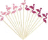 Minisland Pink Red Flamingo Cocktail Picks, 5 Inch Long Bamboo Fancy Toothpicks for Appetizers, Decorative Summer Tropical Hawaiian Party Food Dri...