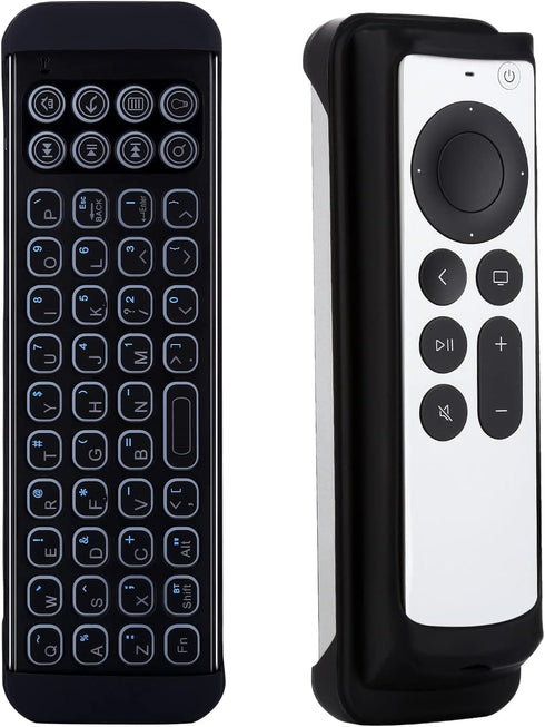 iPazzPort Mini Bluetooth Keyboard Ergonomic with Backlit Wireless Portable Rechargeable QWERTY Keyboard for Apple TV 4K Fire TV Smart TV/Phone and...
