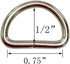 TSJ-STORE 50 CT Heavy Duty Metal D-Rings 3/4 Inch Non Welded D Rings for Sewing, Belts, Dog Leash & Keychains...