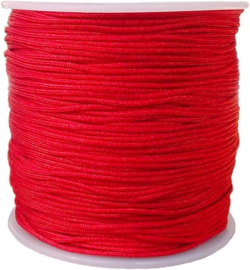 109 Yards 0.8 mm Nylon Cord Thread Beading String for Macrame Bracelets Chinese Knotting,Necklaces,Pendant,Jewelry Making (Red)...