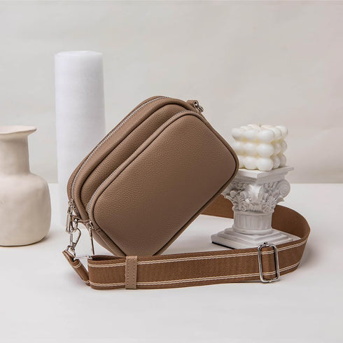 Small Shoulder Crossbody Bag with Wide Guitar Strap Camera Purse Handbag Trendy Design...