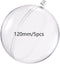 Clear Plastic Fillable Ornaments Ball, DIY Ornaments for Christmas, Wedding, Party, Home Decor (120mm/5pcs)...