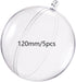 Clear Plastic Fillable Ornaments Ball, DIY Ornaments for Christmas, Wedding, Party, Home Decor (120mm/5pcs)...