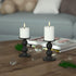 Matte Black Iron Candle Holder for Pillar Candles - Modern Table Centerpiece and Farmhouse Decor - 6"...