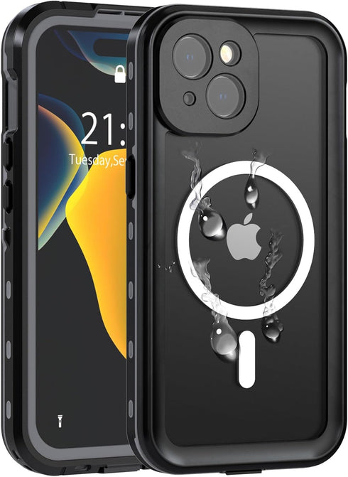 for iPhone 15 Case Waterproof,Full-Body Shockproof,Dustproof, Anti-Scratch, Anti-Stain,Camera Lens Protector Phone Case with Build-in Screen Prote...