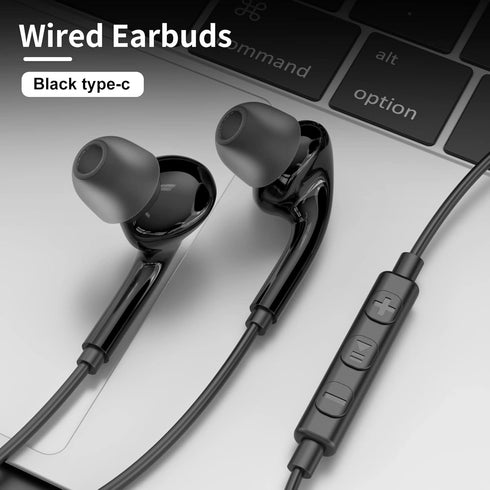 USB C Headphones Wired Type c Earbuds with Microphone Wired Earbuds USB c in Ear Headphones with mic and deep bass Compatible with Type c Devices ...