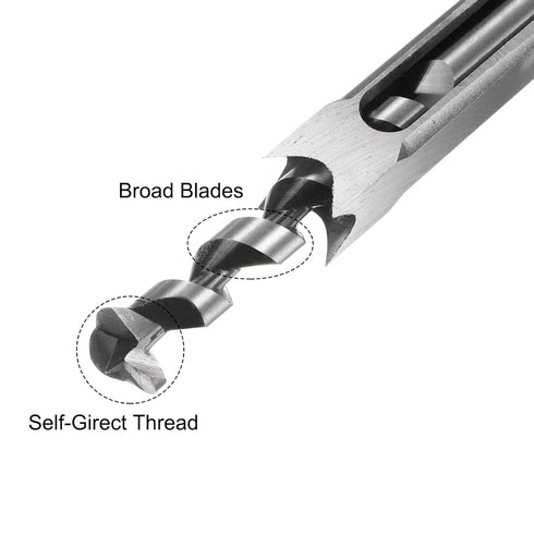 uxcell Square Hole Drill Bit, 3/4" High-Carbon Steel Hollow Chisel Mortise Power Tool for Woodworking...