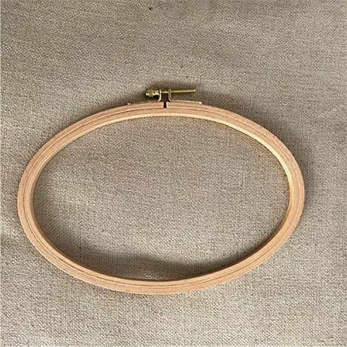 WRMHOM 8.5 X 5.2 Inch Wooden Oval Embroidery Hoops Cross Stitchey Framing Hoop Hand Oval Hoops Needlework Sewing Art Tool Craft Supply (5)...