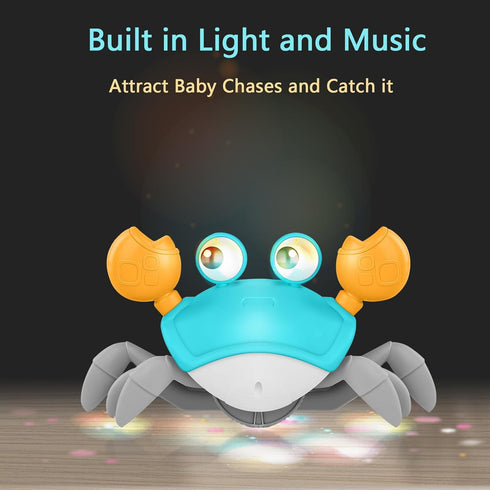 Crawling Crab Baby Toy - Infant Tummy Time Toys for 3-6 6-12 Learning Crawl 9-12 12-18 Toddler Babies Boy Crabby Toys 3 4 5 6 7 8 9 10 11 12 Walki...
