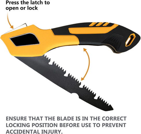 Folding saw, extra long 14 Inch blade, backpacking saw for hiking camping, dry & live wood trimming, pruning saw with 3 cutting angle hard teeth, ...