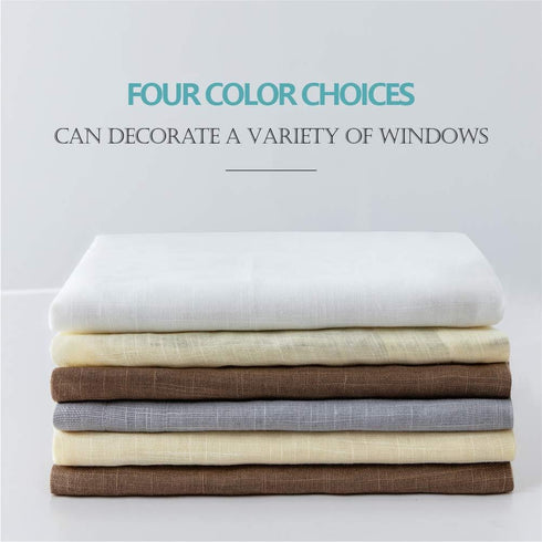 Cozynight White Sheer Tier Curtains 36 inch Length Linen Curtain Sheers Transparent Half Window Curtains Kitchen Tiers Bathroom Cafe Curtain Light...