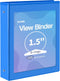 SUNEE 3 Ring Binder 1.5 Inch 1 Pack, Clear View Binder Three Ring PVC-Free (Fit 8.5x11 Inches) for School Binder or Office Binder Supplies, Blue B...