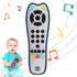 Kids Realistic TV Remote Control with Soft Light and Sound, Early Educational Learning Remote Toy with 3 Different Language, Musical Remote Toy fo...
