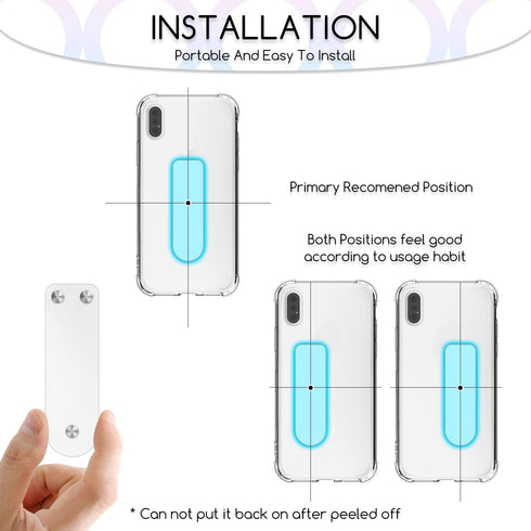 Phone Grip Strap Holder Cell Phone Strap Finger Holder for Hand Leather Telescopic Phone Finger Strap Stand Universal Finger Kickstand for Most Sm...