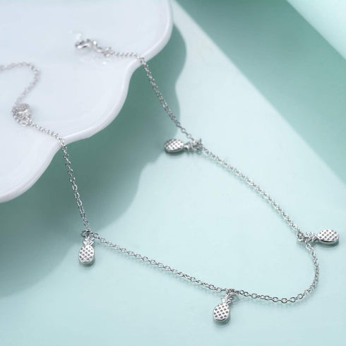 SOULMEET Sterling Silver Palm Tree Butterfly Pineapple Sea Turtle Starfish Shell Ankle Bracelet for Women Girls S925 Adjustable Foot Anklet Jewelr...