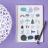Stencil Drawing Kit for Kids, 25 Pcs Plastic Drawing Stencils with 400+ Shapes, Great Birthday Gift for Boy Girl...