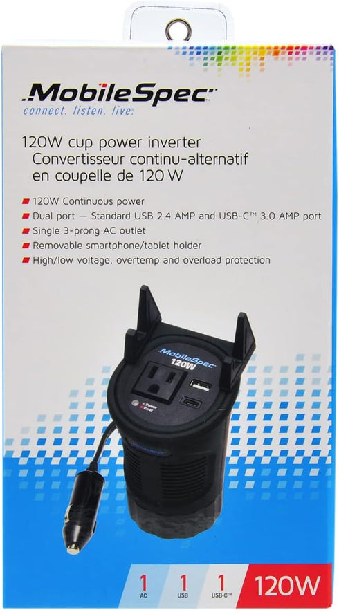 MobileSpec MSI120C 120 Watt Cup Power Inverter...